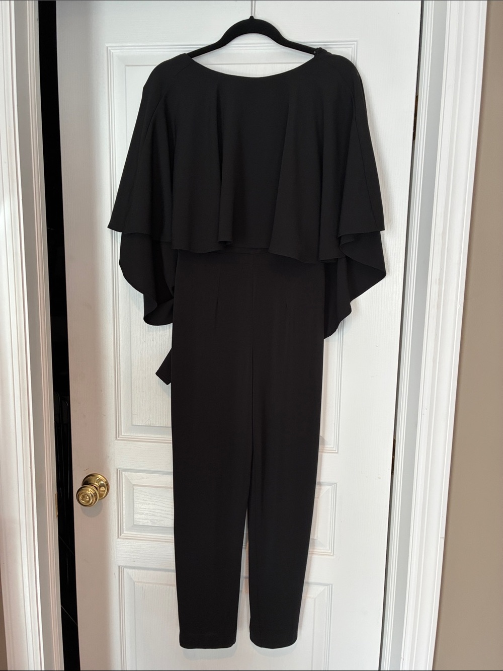H&M Black Cape-Overlay Jumpsuit